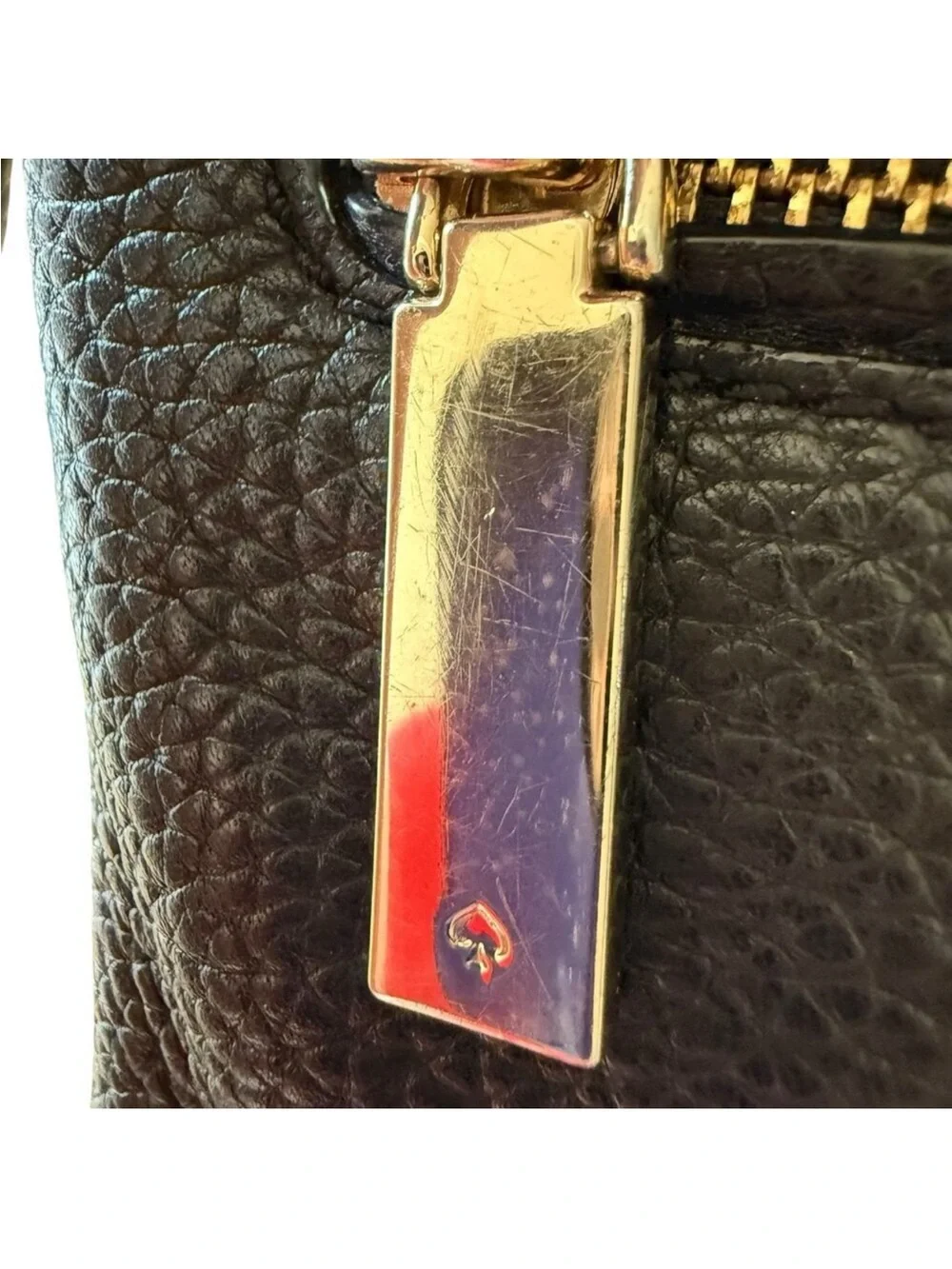 kate spade Black Pebbled Leather Crossbody with Gold Hardware